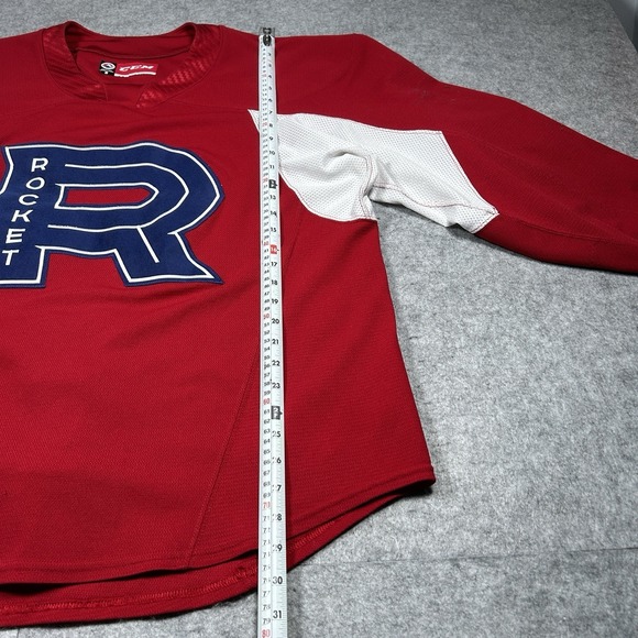 Laval Rockets Hockey jersey Men's Size 56 3XL Red AHL CCM Fighter Strap - Picture 5 of 16